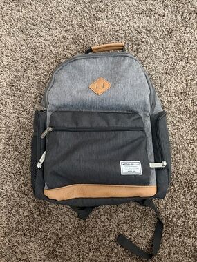 Eddie Bauer Two-Tone Gray & Black Diaper Bag